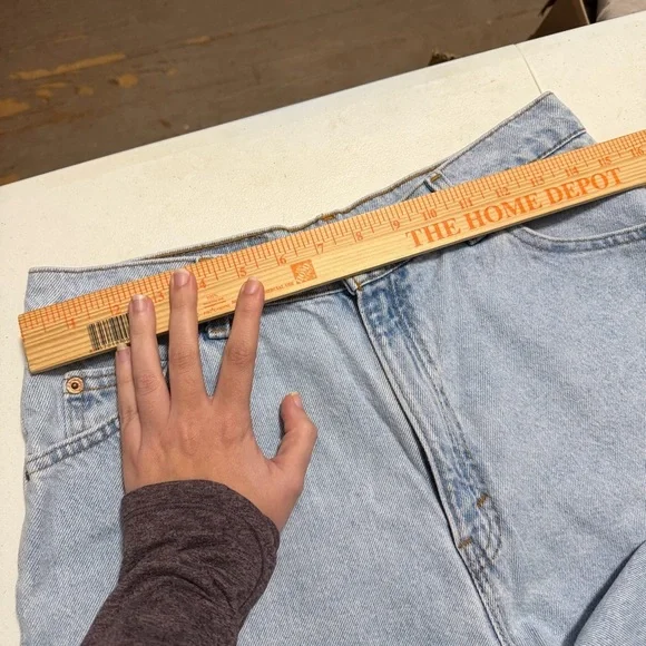 Vintage Levi's Blue Jorts Orange Tag 36920 'Regular Fit' Mom Shorts Size 14 - Picture 7 of 8